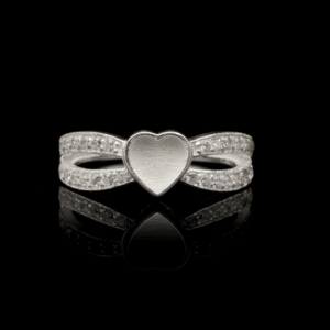 แหวนเงินแท้ 925 ชุบโรเดียม ขนาด 6 มม. รูปหัวใจ แบบเปล่า สำหรับงาน DIY ประดับเพชรซิร์คอน  พร้อมอุปกรณ์สำหรับทำเครื่องประดับ - Product Image 6