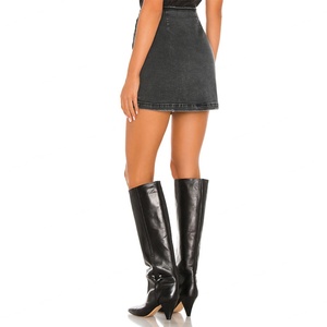 Jupe en jean moderne pour femme, qualité supérieure, taille haute, pour un style décontracté, tenue d'été et mode quotidienne - Product Image 4