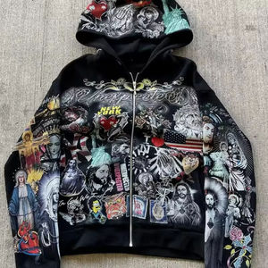 เสื้อฮู้ดดี้ผู้ชายคุณภาพพรีเมียม ขายดี ลายพิมพ์สไตล์ฮิปฮอป ทรงโอเวอร์ไซส์ แขนยาว ล้างสีแบบแอซิด ราคาถูก สำหรับฤดูหนาว รับผลิตแบบ OEM - Product Image 6