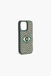 Funda de Teléfono Bordada con Cuentas de Vidrio Hechas a Mano, Tema de Ángel, Patrón Abstracto Colorido, Rectangular, de Tela - Product Image 3