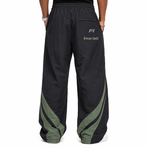 Custom Women's Sweatpants Wide Leg Contrast Panel Track Pants Casual Streetwear Loose Fit <b>Trousers</b> OEM Private Label men's pants - Product Image 5