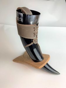 Eco Friendly Natural Drinking Horn Mug Handmade For <b>Beer</b> Mead Wine Whisky Lovers And Rustic Home Decor - Product Image 1