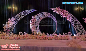 White Iron <b>Gate</b> Wedding Backdrop Decor Popular Selling <b>Gate</b> Design Wedding <b>Arch</b> White Metal <b>Gate</b> Backdrop for Stage Decoration - Product Image 6