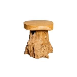 ARTERRA Premium Handcrafted Teak Root Mushroom <b>Stool</b>-Durable Eco-Friendly Rustic Design Ottoman for Hotel Apartment Warehouse - Product Image 1