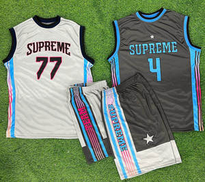Maillots de basket rétro vintage, kits classiques en mesh respirant - Product Image 6