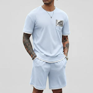 Ensemble de t-shirt et short pour homme de haute qualité, doux, à séchage rapide, imprimé, à bas prix - Product Image 5
