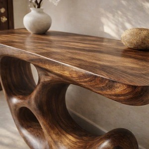 meticulously handcrafted from solid natural Monkey Pod wood showcasing refined artistry and designed to elevate any living room - Product Image 5
