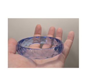 กำไลเรซิ่นสีฟ้าอ่อน คุณภาพสูงสุด งานแฮนด์เมด ทนทาน ชุดกำไลอะคริลิค ราคาขายส่ง รูปทรงไม่สม่ำเสมอ เรียบง่าย เปิดได้ ขายดี - Product Image 1