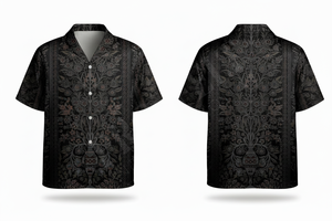 เสื้อเชิ้ตฮาวายคุณภาพสูง 100% ลายดอกไม้พิมพ์ลายวินเทจ ออกแบบเองได้ ติดกระดุม แขนสั้น สวมใส่สบายๆ สำหรับฤดูร้อน เหมาะสำหรับชายหาด สำหรับผู้ชาย - Product Image 2