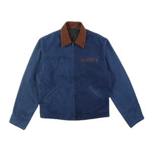 Mens Heavy <b>Canvas</b> Workwear <b>Jacket</b> With Screen Printing Cotton <b>Canvas</b> <b>Work</b> <b>Jacket</b> With Front Metal Zipper - Product Image 4