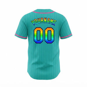 Custom Button Baseball Jersey Personalized Sports Uniform Men Plus Sizes Breathable Quick Dry Eco-Friendly Windproof Front - Product Image 4