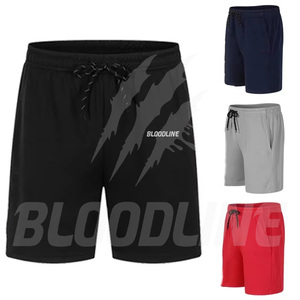 Shorts de sport pour homme BLOODLINE, rouge, séchage rapide, taille mi-haute, taille élastique, décontracté, camouflage, enduit PU, style Bermuda - Product Image 2