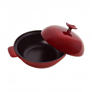 Mini cocotte en fonte émaillée avec couvercle 1,2 L, antiadhésive, pour cuisinière à gaz et à induction - Product Image 5