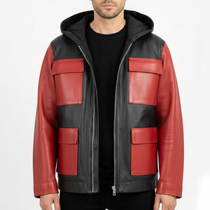 Chaqueta de Invierno de Cuero Suave Premium para Hombre, 100% Poliéster, Chaqueta Bomber Vintage Marrón con Cuello Camisero - Product Image 1