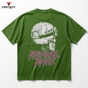 T-shirts pour hommes tendance à manches courtes, col rond, logo personnalisé, imprimé, 100% coton peigné, coupe ample - Product Image 2
