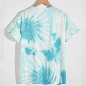 T-shirt à manches courtes décontracté pour hommes, col rond avec impression tie-dye, t-shirt imprimé de haute qualité, vente en gros - Product Image 2