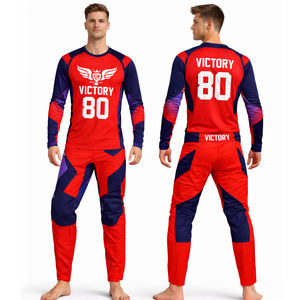 Ensemble maillot et pantalon de motocross personnalisés pour homme – Équipement de course MX, tenue de moto tout-terrain et VTT, vêtements respirants haute performance - Product Image 1