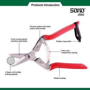 Tijeras de Podar de Jardín de Alta Calidad, Grado Industrial, Duraderas y Afiladas, Cromadas, para Diestros, SONO J53U - Product Image 2