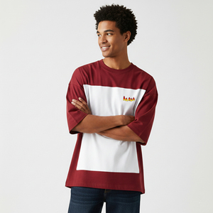 T-shirts pour hommes en coton 100% de haute qualité, coupe ample, décontractés pour l'été, avec logo imprimé en 3D en relief, 2 couleurs, respirants, vente en gros - Product Image 6