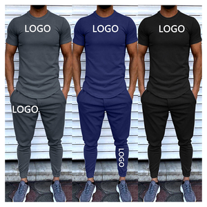 Camiseta de Algodón 100% con Logotipo Personalizado, Estilo Casual para Hombre, Conjunto 2 en 1, Camiseta Transpirable de Manga Corta, Conjunto de 2 Piezas para Hombre - Product Image 1