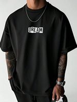 T-shirts unisexes surdimensionnés à épaules tombantes en gros |   220GSM 100% Coton |   Impression DTF personnalisée |   Respirant et anti-boulochage |   Commande en gros
