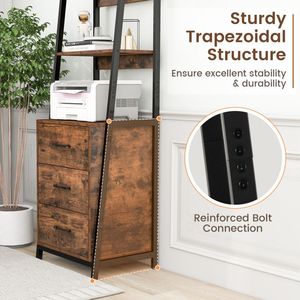 Multifunctional Tall Bookcase with Open <b>Shelves</b> and Storage Drawers - Product Image 4