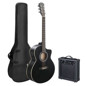 Amplificatore per Chitarra Folk KMA102 15W con Accordatore e Accessori, Pannello in Tiglio Nero da 41 Pollici con Bordo Opaco, Mogano da 38 Pollici per Chitarristi Folk - Product Image 1