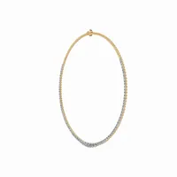 Collier tennis classique Vivienne avec pendentif diamant, luxe pour femme, or 18 carats, fiançailles, mariage, fête, 81 diamants