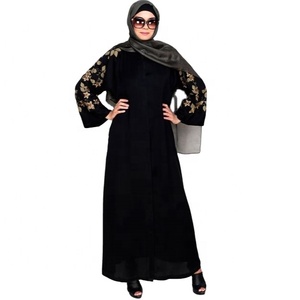 Plisado Bliss Dubai estilo Abaya estilo abierto moderno causal Turquía estilo Abaya frente abierto Abaya musulmán vestido modesto caliente - Product Image 1