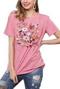 Camiseta Moderna para Mujer, Venta al por Mayor, Informal, de Manga Corta, de Algodón, Estilo Urbano, Ecológica, Transpirable y de Secado Rápido - Product Image 4