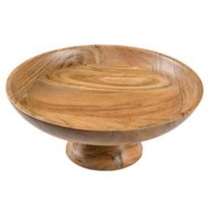 Cuenco grande de madera estilo antiguo para una presentación elegante en la mesa, ideal para mezclar ensaladas y exhibir frutas. - Product Image 4