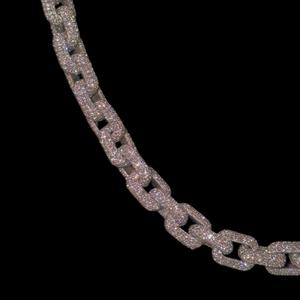 AMBER JEWELS T-599 Hiphop Rhodium 18K Plated Solid Gold Chain Link <b>Bracelet</b> Natural Stone Geometric Design Men's Wedding Jewelry - Product Image 3