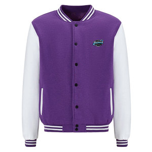 Lightweight Breathable Stand Collar Front Logo Winter Letterman Jacket Custom Made for <b>Men</b> Made in Pakistan - Product Image 1