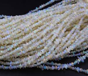 Perles d'opale éthiopienne naturelle multi-feu, opale de forme ronde lisse, environ. 8x3MM à 3MM, longueur de 16 pouces - Product Image 3