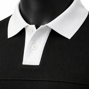 Chemise pour homme en tricot uni personnalisée avec col contrastant blanc, design simple, fabricant OEM ODM, marque privée - Product Image 6