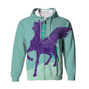 Sudadera con Capucha y Cremallera para Hombre, Diseño Estampado de Verano, Sublimación en Poliéster, Tejido de Punto, Impresión a Todo Color - Product Image 2