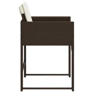 Chaise de patio pliable moyenne en rotin PE marron - Product Image 6