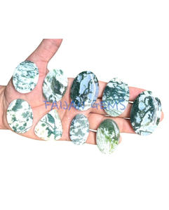 Natural <b>Tree</b> Agate Cabochon Polished All-Size <b>Crystal</b> Gemstone for Jewelry Pendant Making Loose Gemstones - Product Image 3