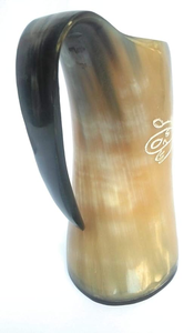 Jarra de Cerveza Vikinga de Cuerno Natural Hecha a Mano, Estilo Lujoso, Apta para Lavavajillas, para Fiestas, Jarra para Sidra o Cerveza, Personalizable, CRAFT - Product Image 3