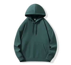 Sweat-shirts à capuche unisexe en coton uni surdimensionnés personnalisables toutes couleurs – Pulls et sweats à capuche pour hommes grandes tailles en molleton bouclette - Product Image 5