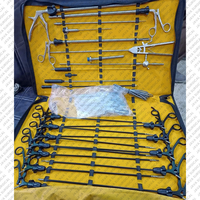 Ensemble d'instruments chirurgicaux laparoscopiques manuels de qualité allemande, 28 pièces, en acier inoxydable, kit d'instruments chirurgicaux mini-invasifs