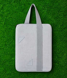 Blue Recycled Cotton Laptop Sleeve Tablet Case Zipper <b>Computer</b> <b>Bag</b> for Office Travel - Product Image 4
