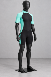 Combinaison de plongée respirante pour filles, enfants, 1,5 mm néoprène, manches courtes/pantalon court, fermeture éclair arrière, protection UV - Product Image 3