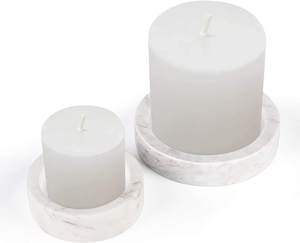Natural Marble Pillar Candle Holders Scented Candle <b>Stand</b> for Dining Table Living Room Home Decor - Product Image 1