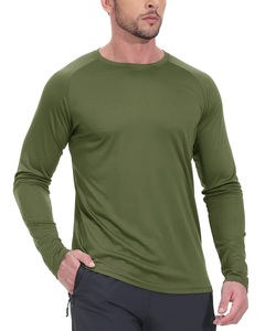 Camiseta de Manga Larga Verde Oliva para Hombre, de Secado Rápido, Compresión, Poliéster - Product Image 3