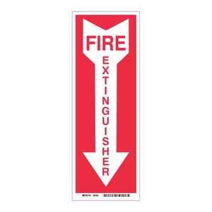 Panneau photoluminescent BradyGlo pour extincteur - Panneau d'avertissement en PVC pour intérieur/extérieur - Product Image 1
