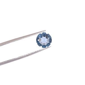 Gemas Naturales Ishu de Topacio Azul, Corte Redondo de 5.5 Quilates, 8x8 mm, Gema Suelta Personalizable para Joyería - Product Image 2
