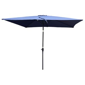 Ombrellone da Esterno Impermeabile 6x9 piedi con Manovella e Pulsante di Inclinazione per Giardino, Cortile, Piscina e Nuoto - Product Image 4