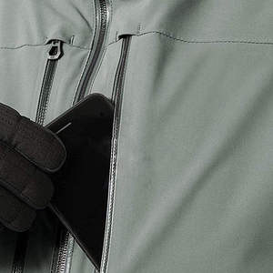 เสื้อแจ็คเก็ตสกีกันน้ำมีฮู้ดสำหรับผู้ชาย Gore-Tex ปิดด้วยซิป สีเทา - Product Image 6