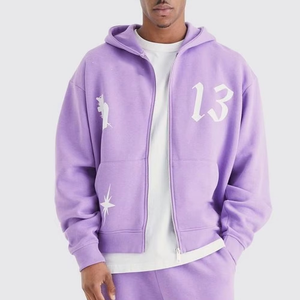 Men's Oversize Stacked Sweat Suit <b>Set</b> Two Piece Printed Long Sleeve Hooded Tracksuit Cotton Streetwear Gym Sportswear Outdoor - Product Image 2